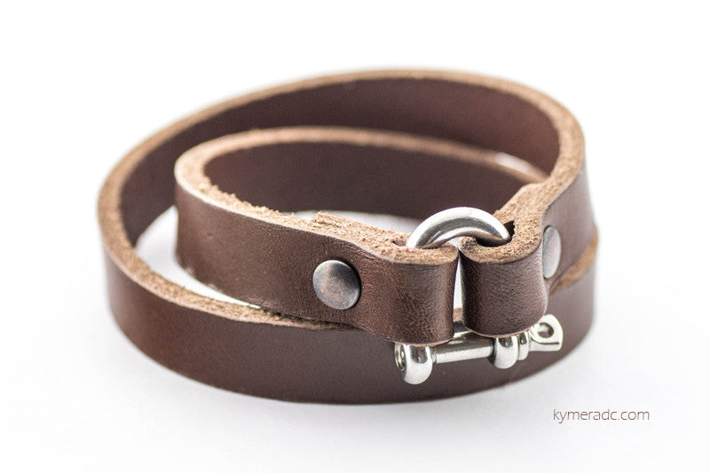 Pulsera doble TANNER Marrón